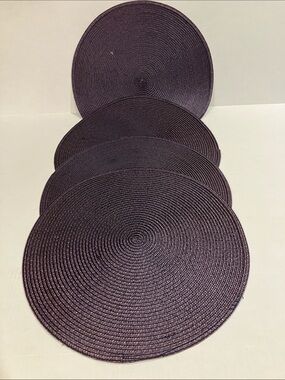Round Placemats Set - Dark Plum (Set of 4)